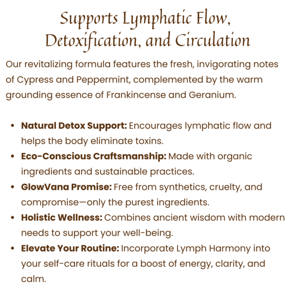 GlowVana Lymph Harmony - Lymphatic Support | 10 Essential Oil Blend | Organic | Sustainable Ingredients for Detox, Energy Balance, and Wellness - Image 4